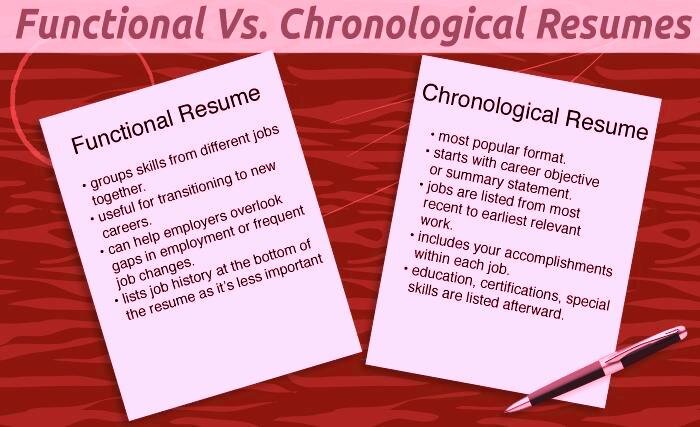 Chronological vs. Functional Resumes – Which To Choose?